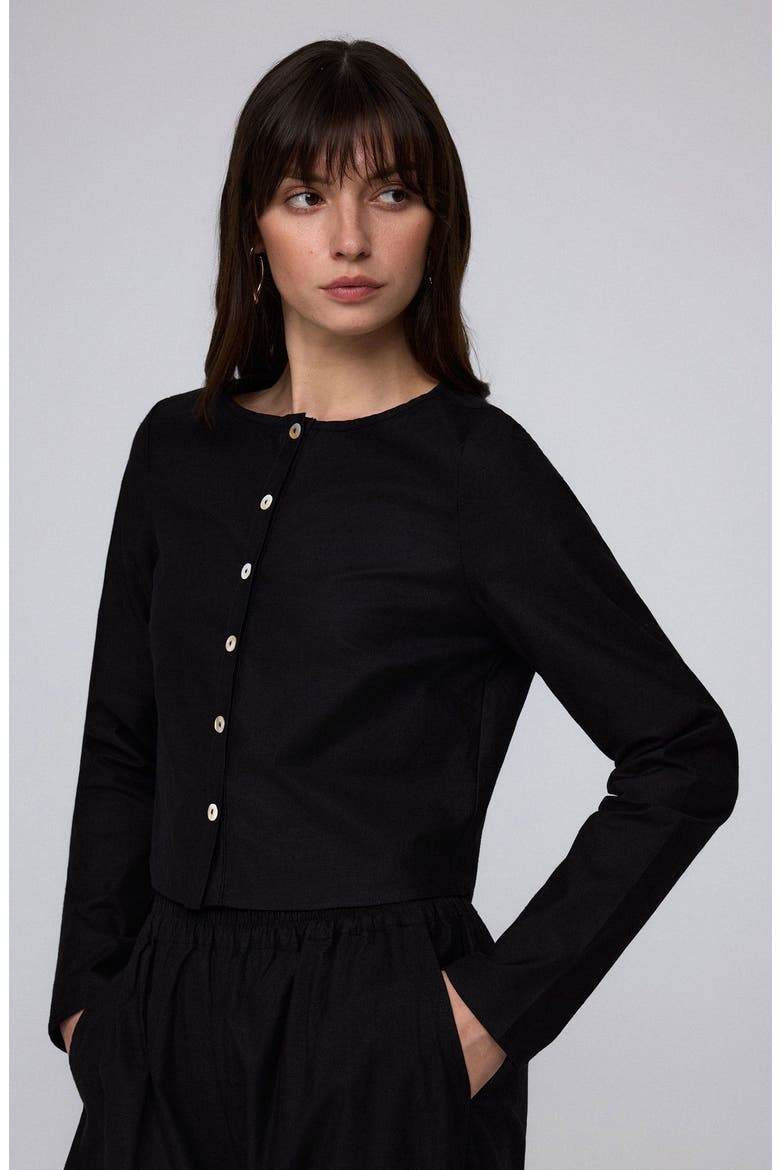 Aella Long Sleeve Top, Main, color, black