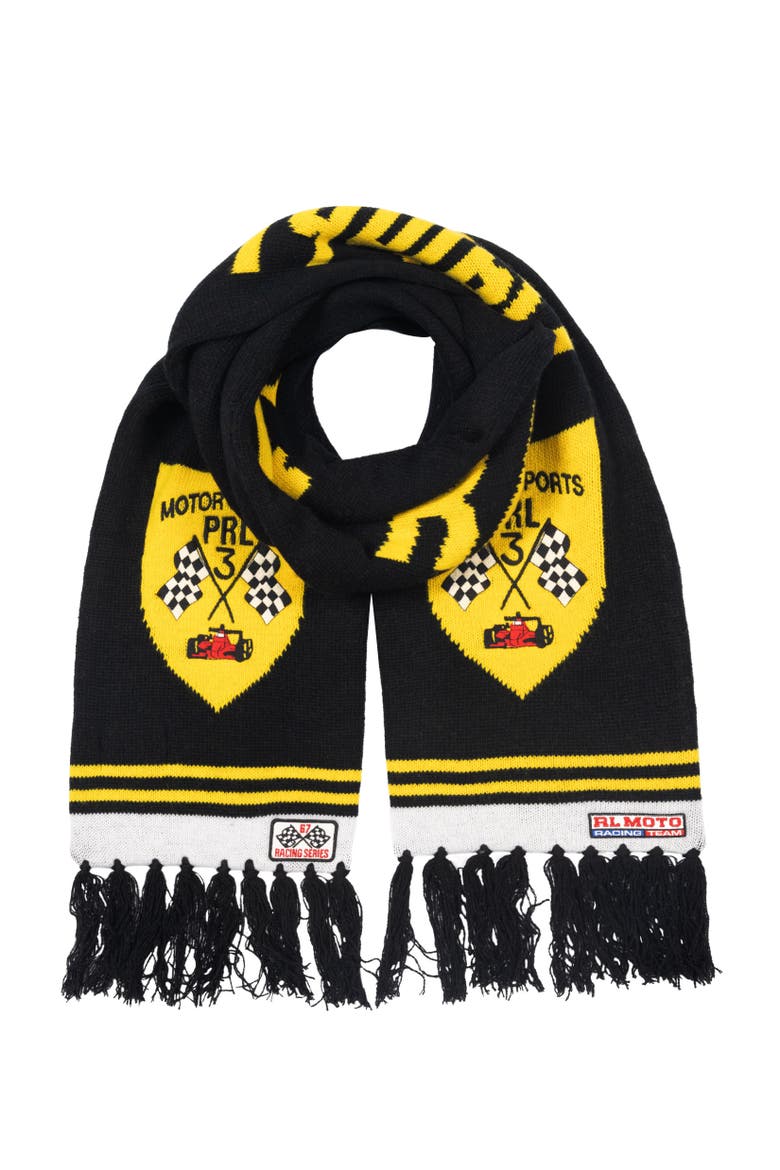 Holiday Stadium Scarf, Main, color, Black Multi
