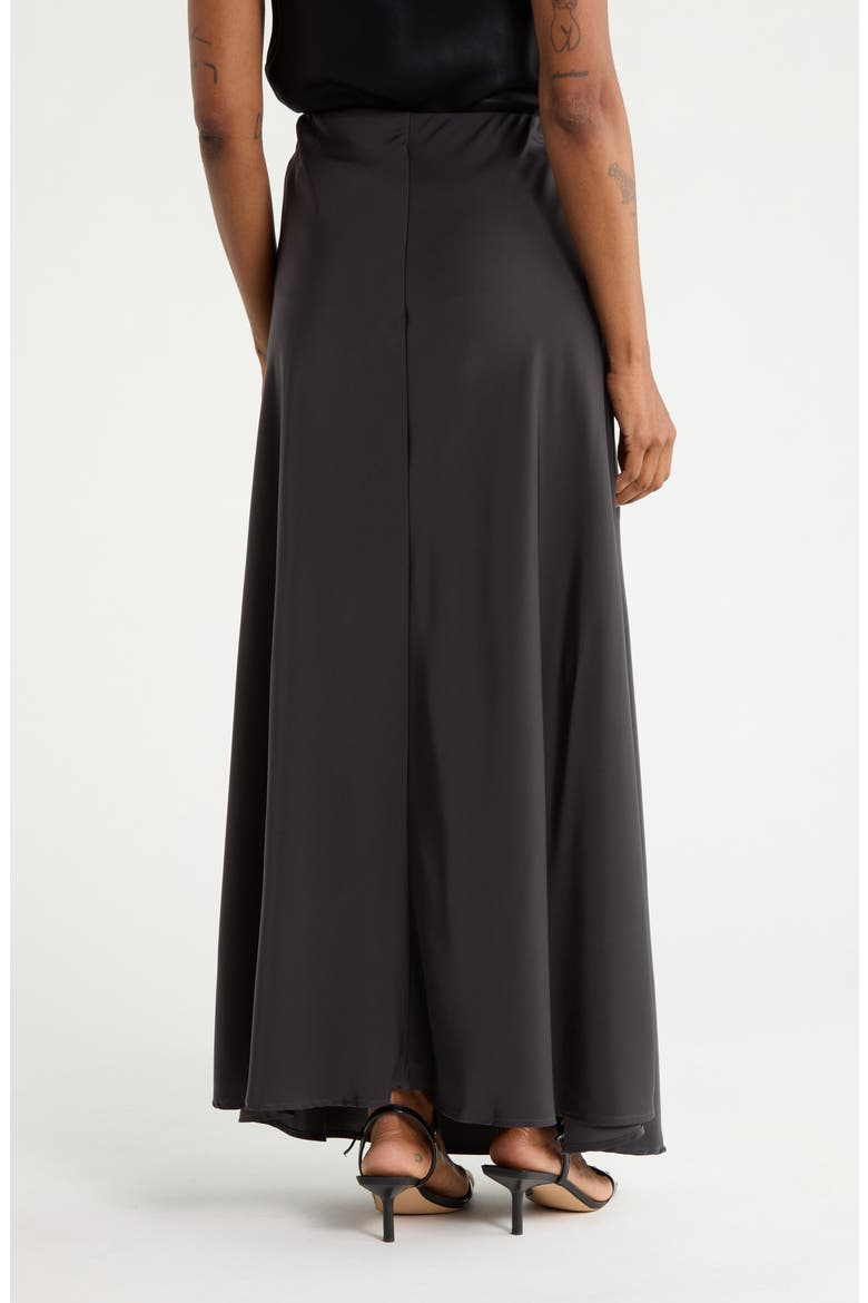 Bias Cut Maxi Skirt, Alternate, color, CARBON