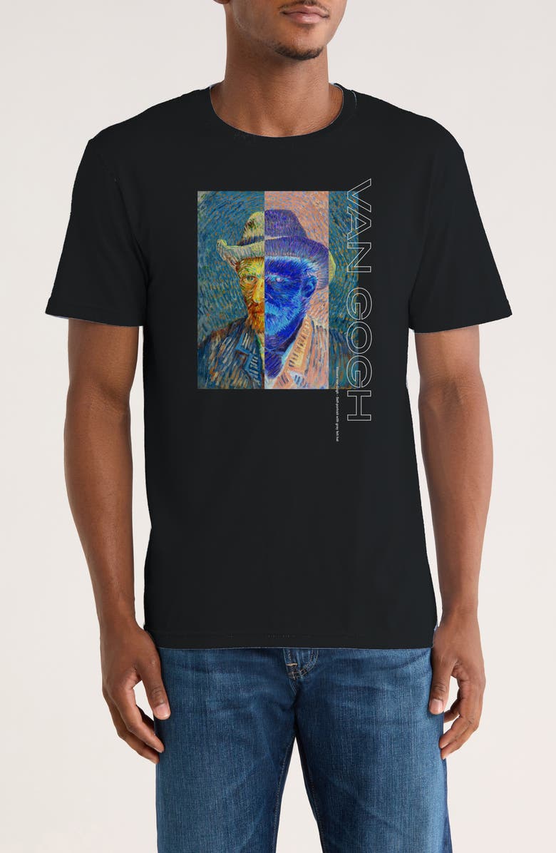 Monster Digital Van Gogh Self Portrait Graphic T-Shirt, Main, color, Black
