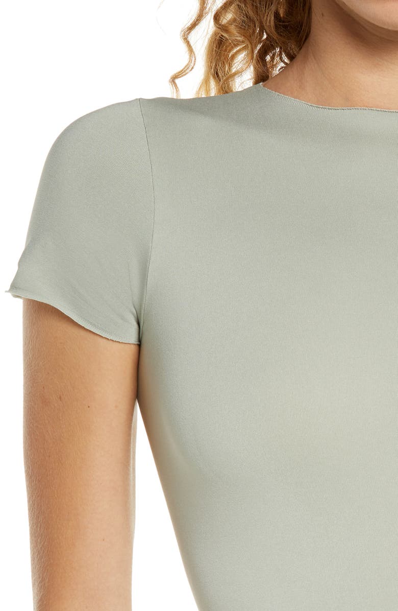 SKIMS Essential Bodysuits T-Shirt Bodysuit, Alternate, color, Agave