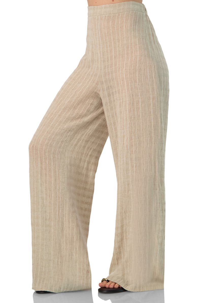 IVONNE Wide-Leg Elastic Waist Pants, Alternate, color, Ivory