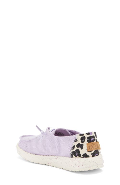 Hey Dude Kids' Wendy Moc Toe Slip-on Sneaker In Leo/violet