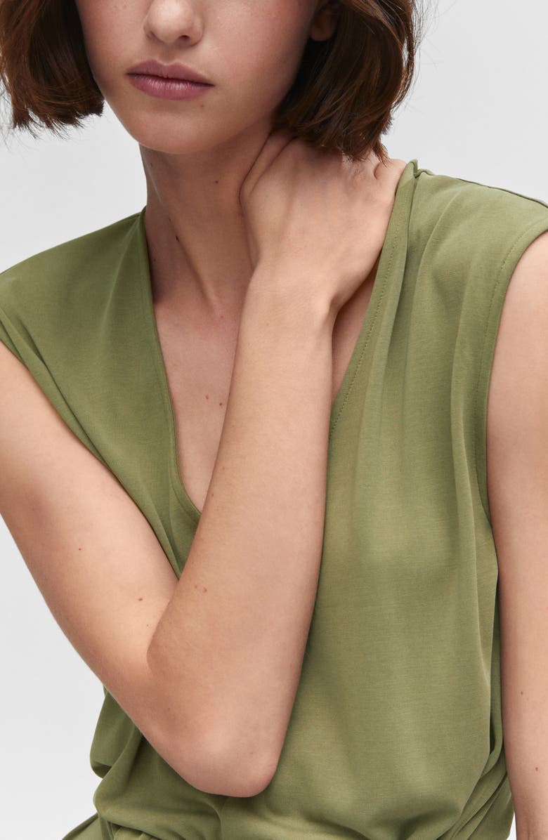 MANGO Tie Waist V-Neck Romper, Alternate, color, 