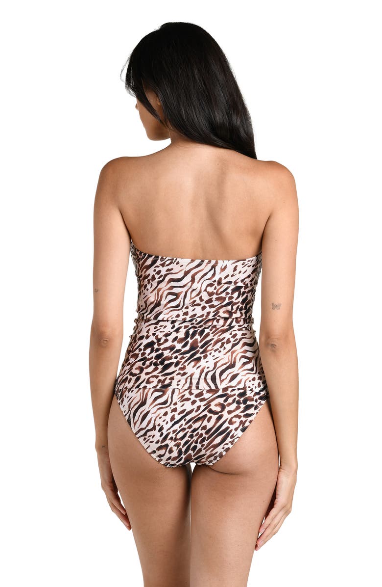 La Blanca Fierce Territory Bandeau Tankini Top, Alternate, color, 
