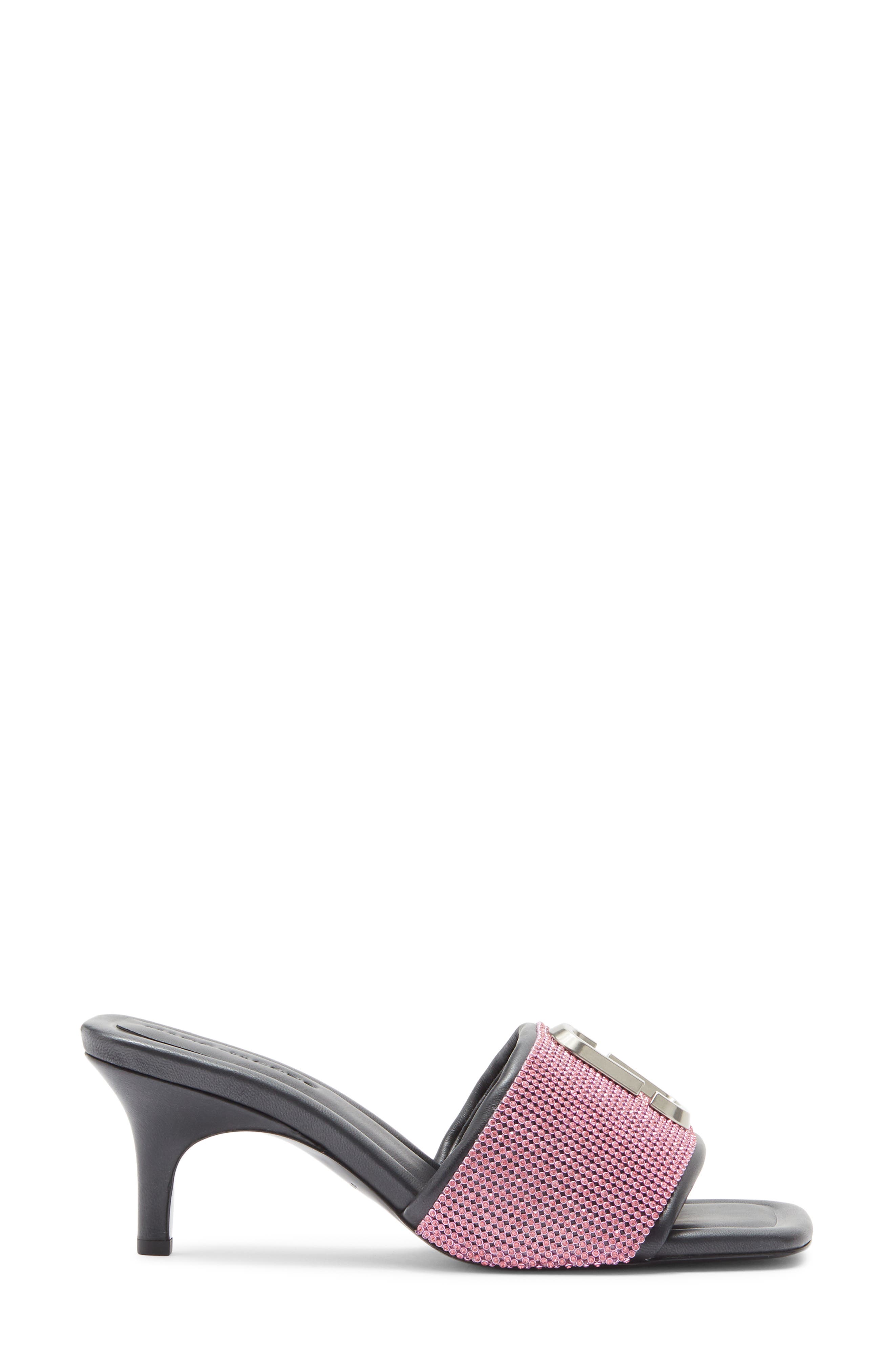 Marc Jacobs The 'J' Slide Sandal, Alternate, color, Black/ Petal Pink