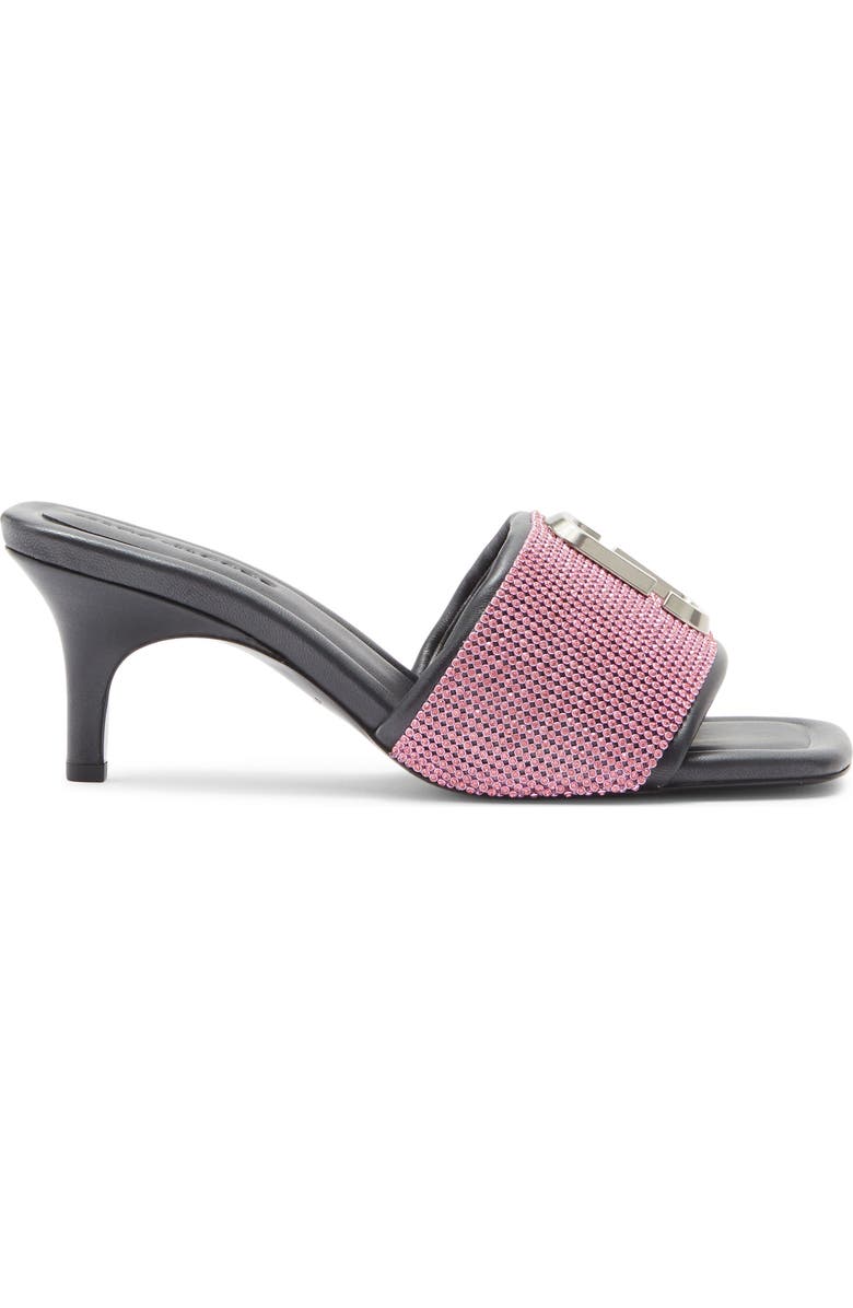 Marc Jacobs The 'J' Slide Sandal, Alternate, color, Black/ Petal Pink