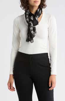 McQueen Classic Skull Silk Scarf