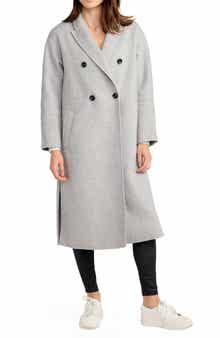 Belle & Bloom Guest List Oversized Double Breasted Wool Blend Coat