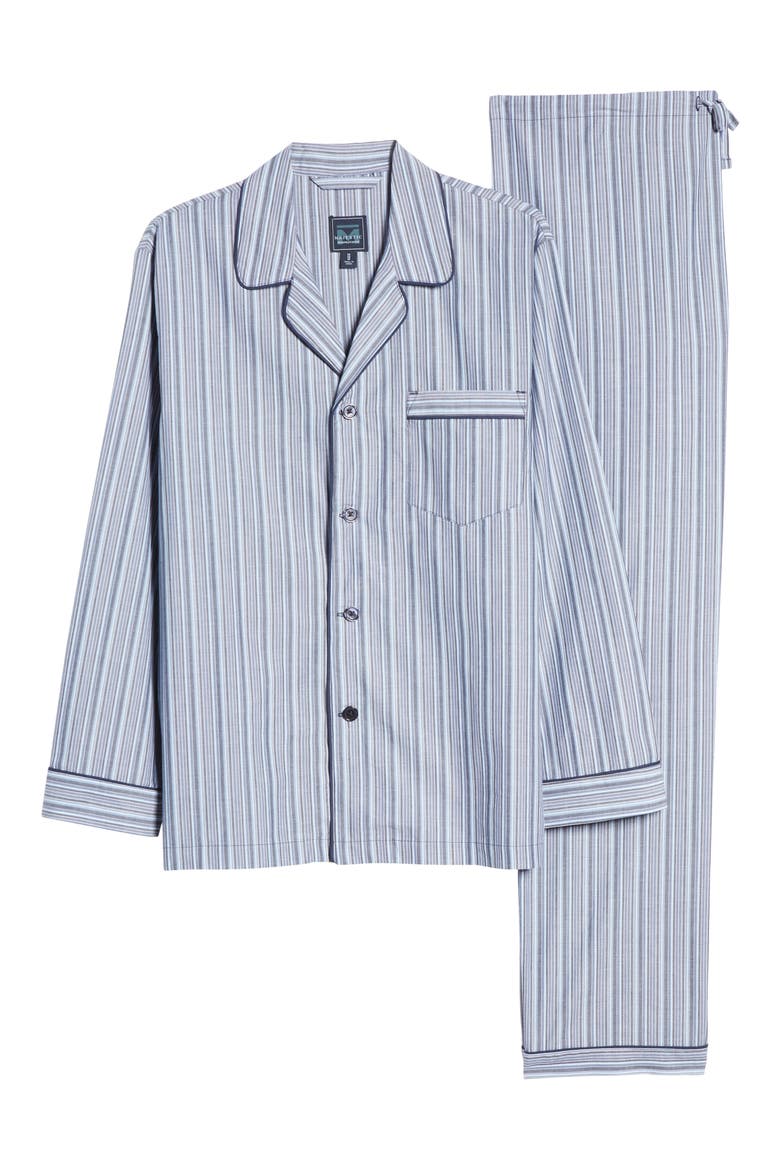 Bedford Cotton Pajamas, Alternate, color, BLUE