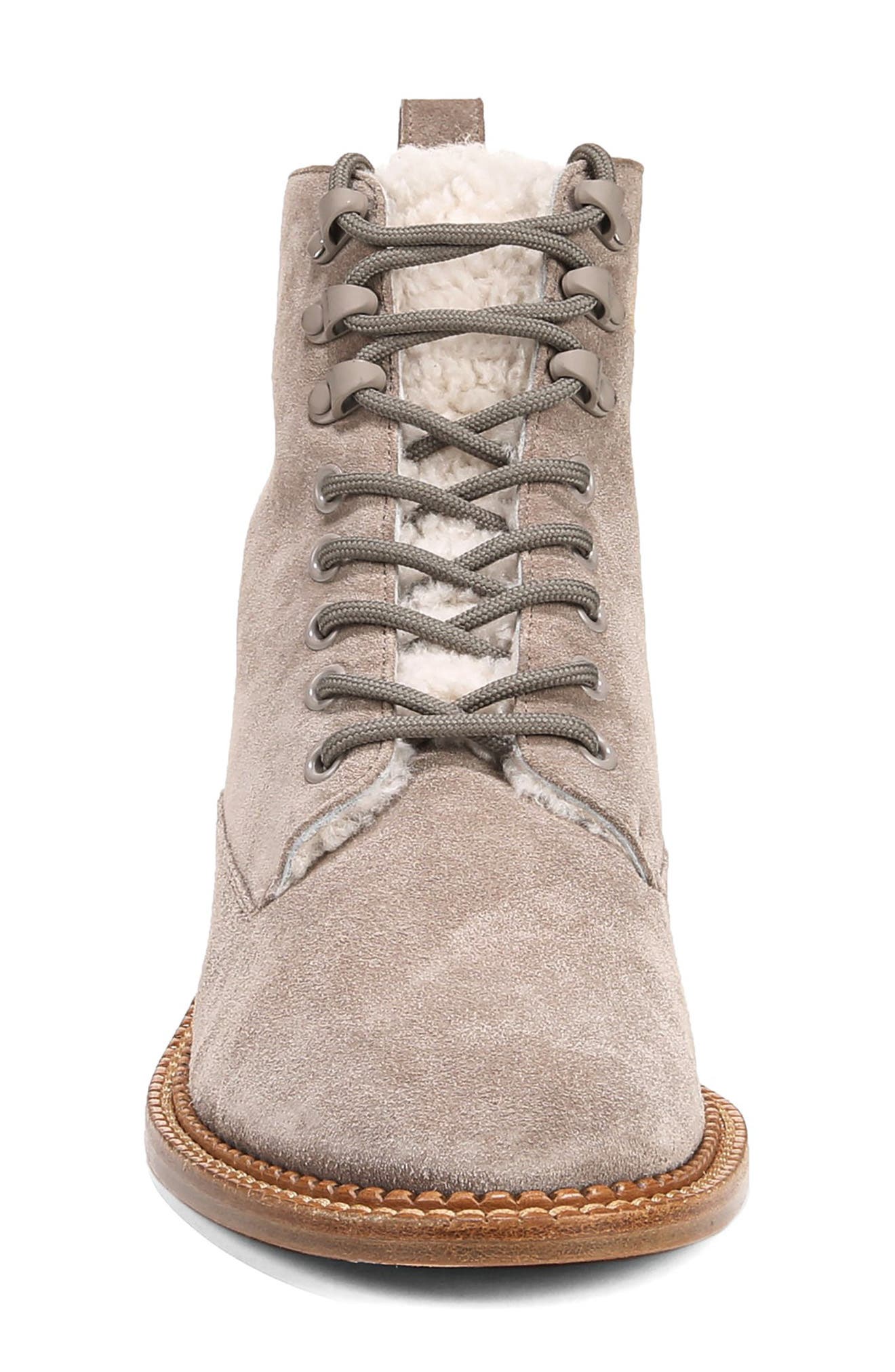 Vince Cabria 3 Genuine Shearling Lined Combat Boot, Alternate, color, 