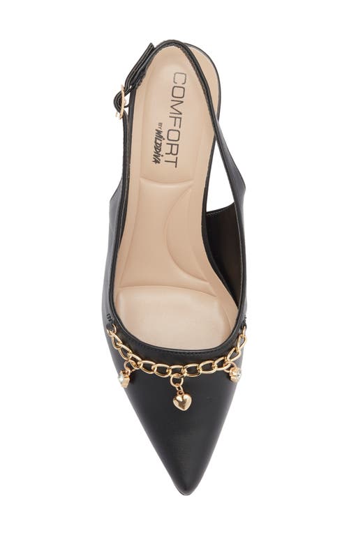 Wild Diva Lounge Aleena Chain Slingback Pump In Black