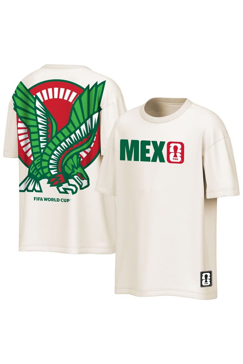Men's Outerstuff  Cream Mexico National Team FIFA World Cup 2026 Livery Oversized 2-Hit T-Shirt, Main, color, Cream
