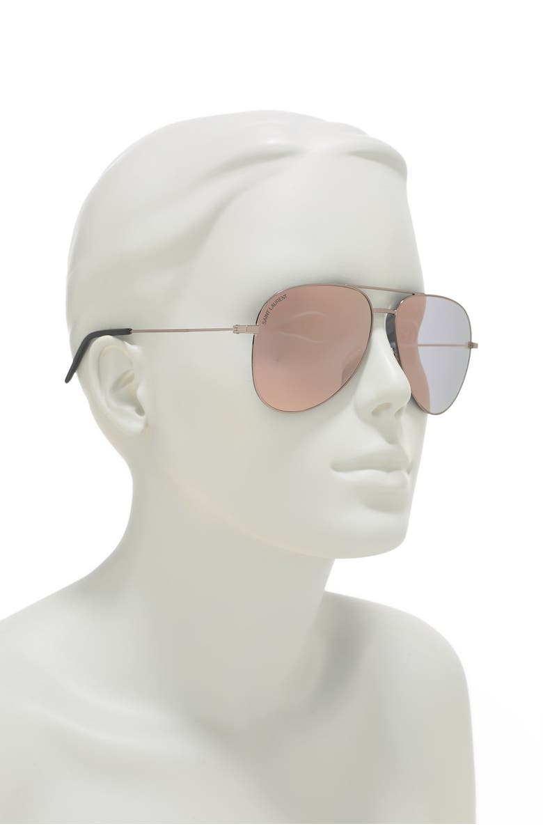 Saint Laurent 59mm Aviator Sunglasses, Alternate, color,