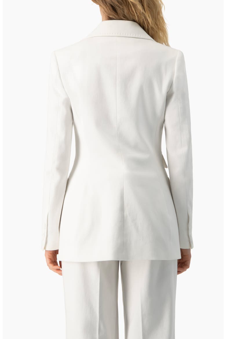 Single-Breasted Structured Tailored Blazer, Alternate, color, White