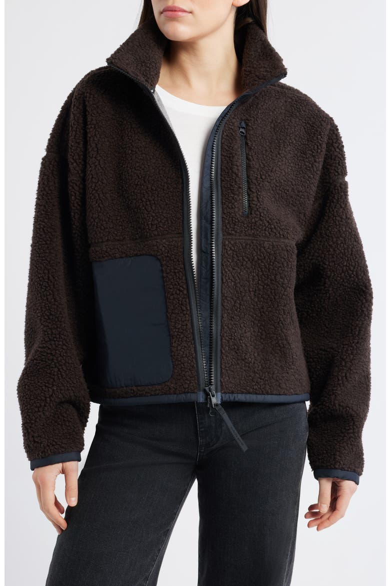 Simcoe Wool Blend Fleece Jacket, Alternate, color, TERRA