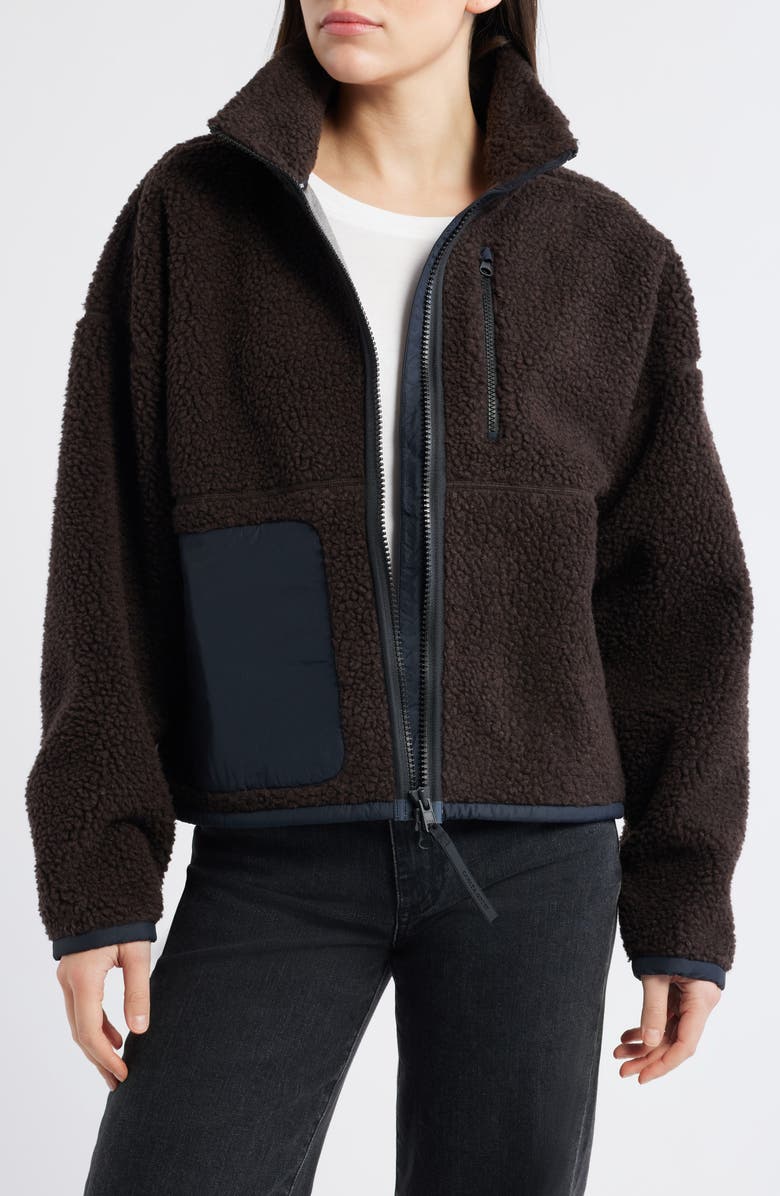 Canada Goose Simcoe Wool Blend Fleece Jacket, Alternate, color, Terra