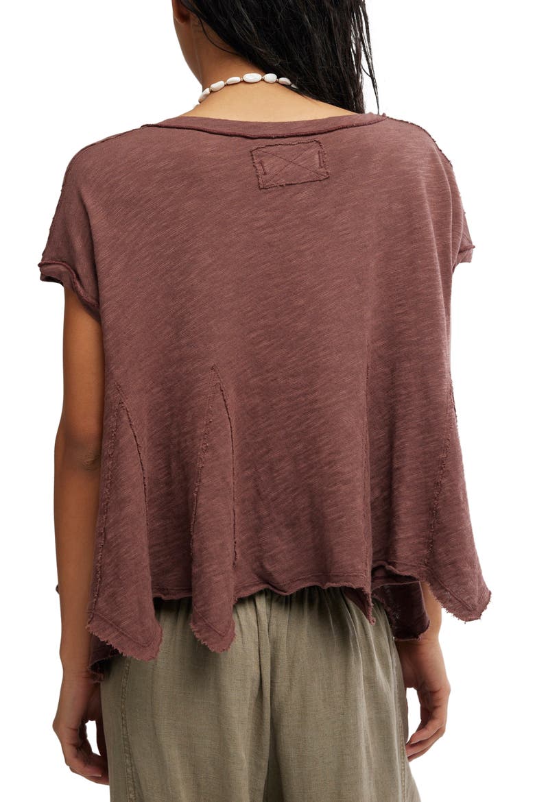 Swing Along With Me Cotton & Linen Blend T-Shirt, Alternate, color, BRUNETTE