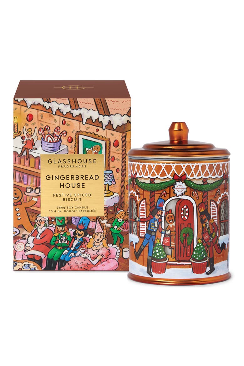 Glasshouse Fragrances Christmas Gingerbread House Soy Candle