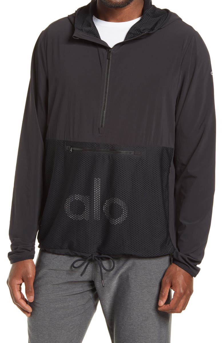 Alo Airwave Hooded Pullover Men's Jacket, Main, color, 