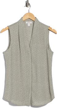 NORDSTROM RACK V-Neck Sleeveless Woven Shell Top