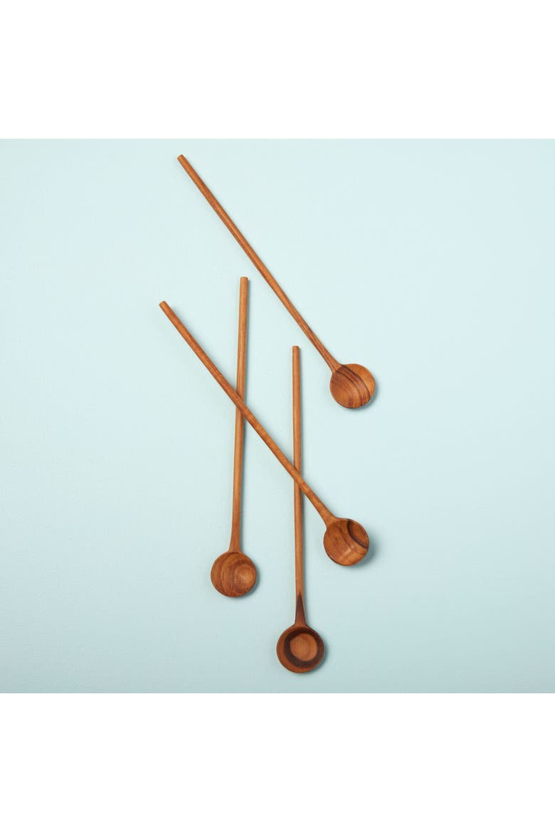 Teak Stirrers - Set of 4, Alternate, color, Teak