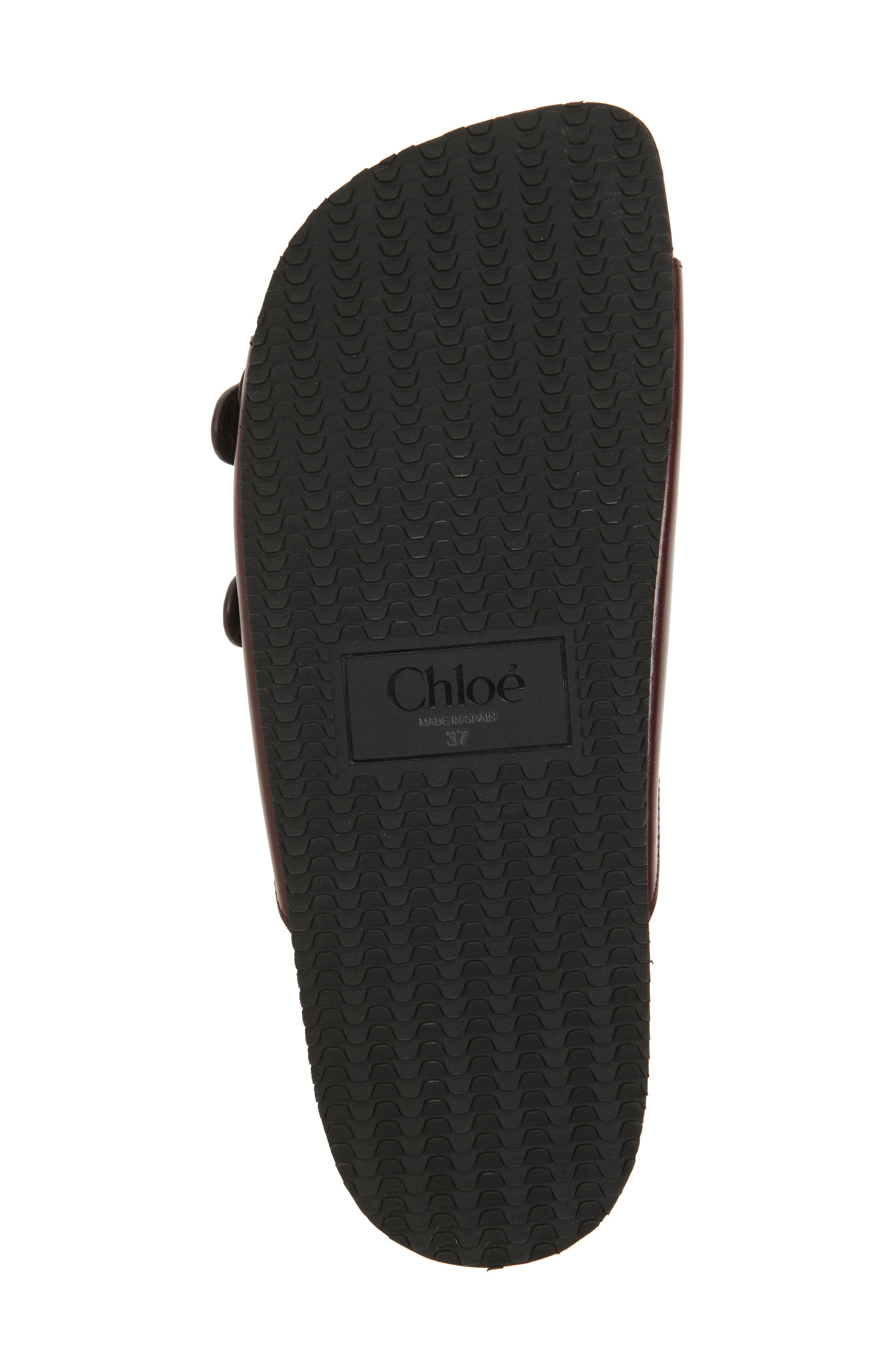 Chloé Polly Double Strap Slide Sandal, Alternate, color, Stormy Red