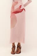ViX Paula Hermanny Amira Floral Print Mesh Maxi Skirt