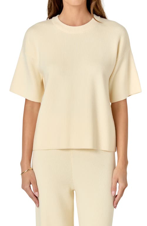 ENGLISH FACTORY ENGLISH FACTORY RIB ELBOW SLEEVE SWEATER