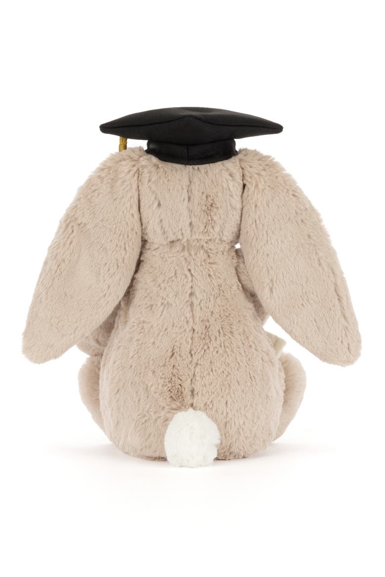 Graduation Bashful Bunny Plushie, Alternate, color, WHITE