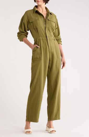 Good American Oversize Long Sleeve Lite Jumpsuit