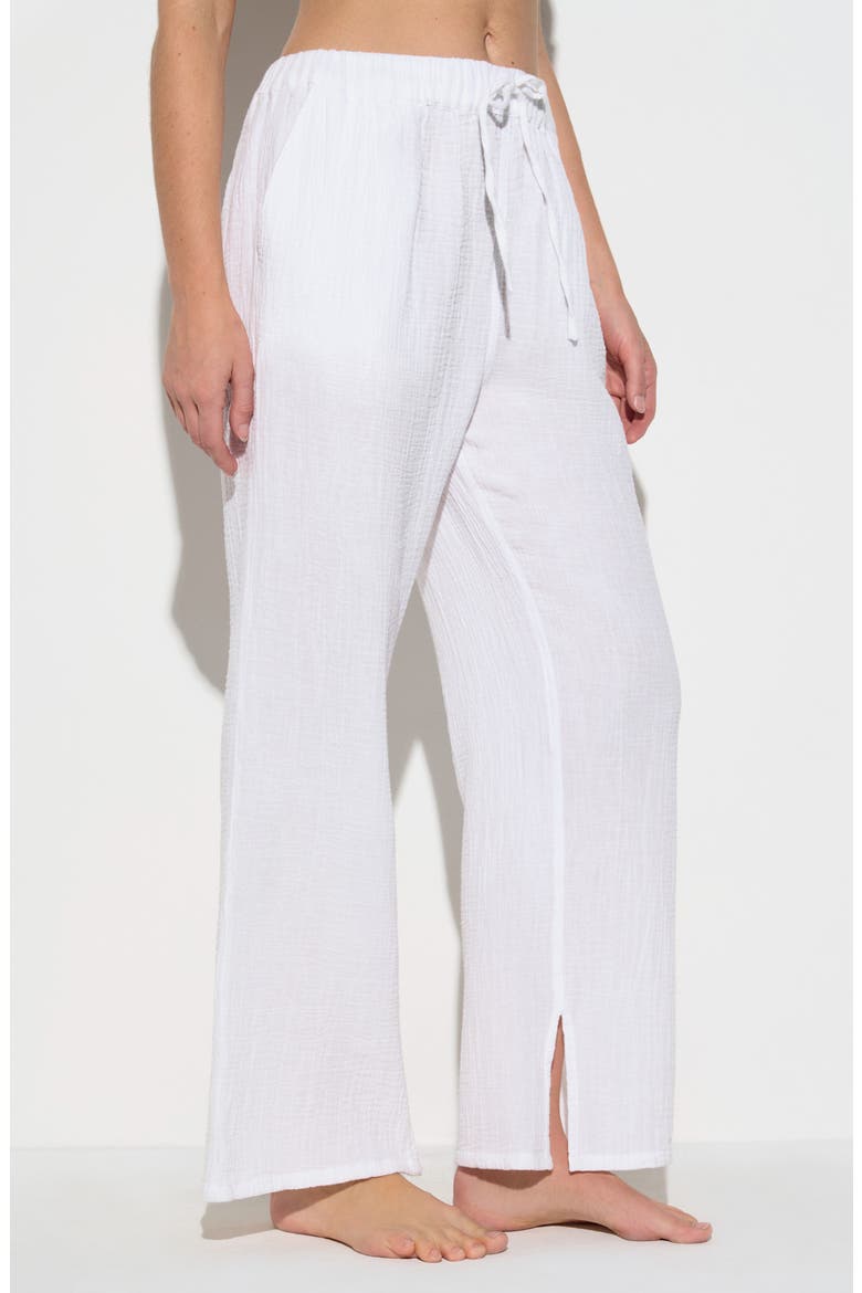 Page Inner Gaze Tie Waist Pants, Alternate, color, WHITE