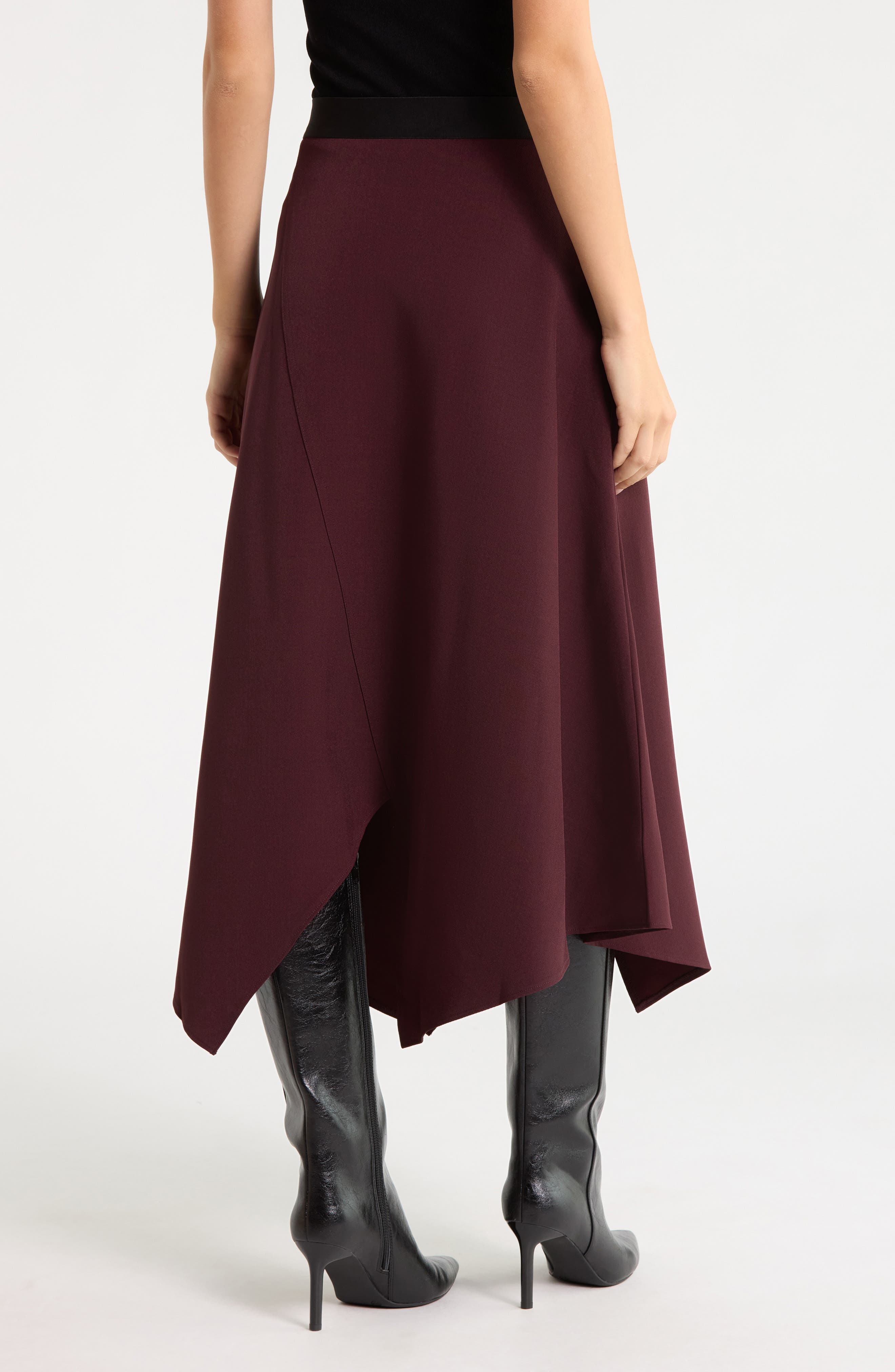 Asymmetrical Hem Midi Skirt thumbnail 2