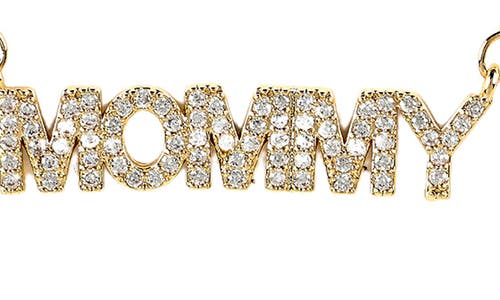 Danecraft Mommy Necklace & Cubic Zirconia Stud Earrings Set In Gold