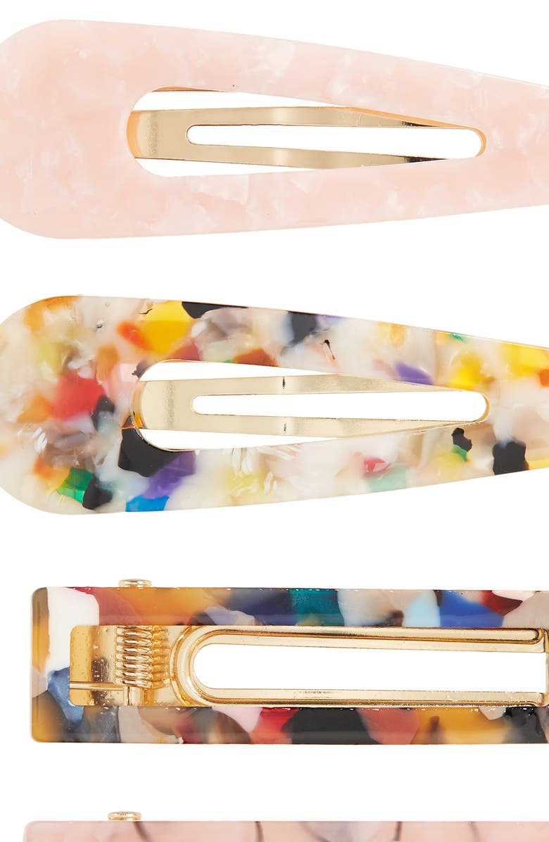 Tasha 4-Pack Hair Clips, Alternate, color, 