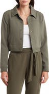 T Tahari Snap Front Crop Jacket