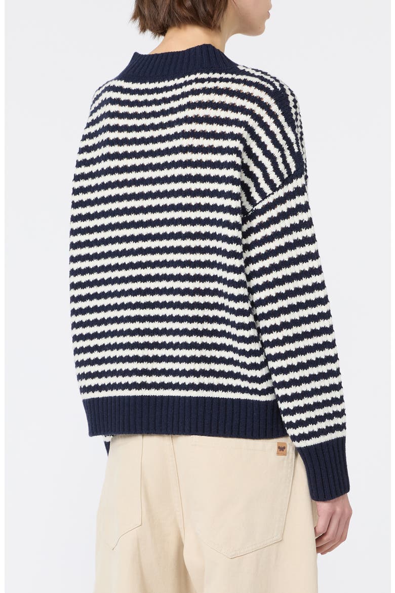 Spiga V-Neck Virgin Wool Sweater, Alternate, color, NAVY