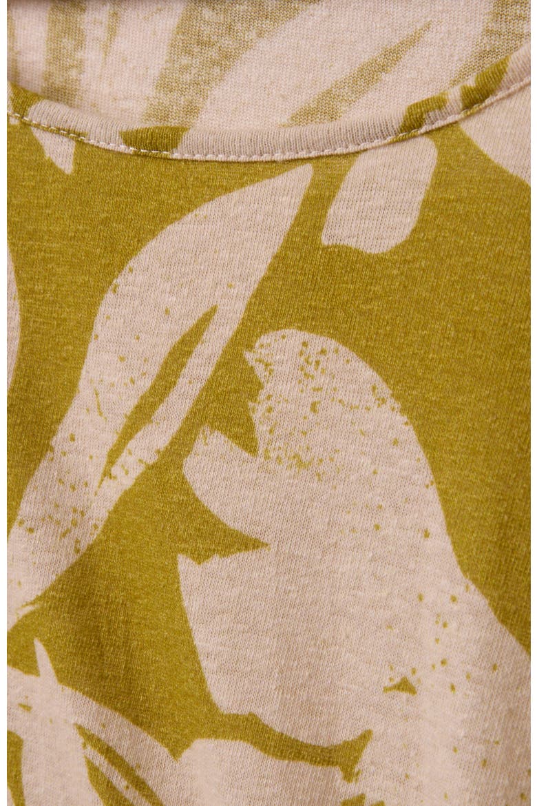 Knot Detail Jersey Dress, Alternate, color, Moss Floral