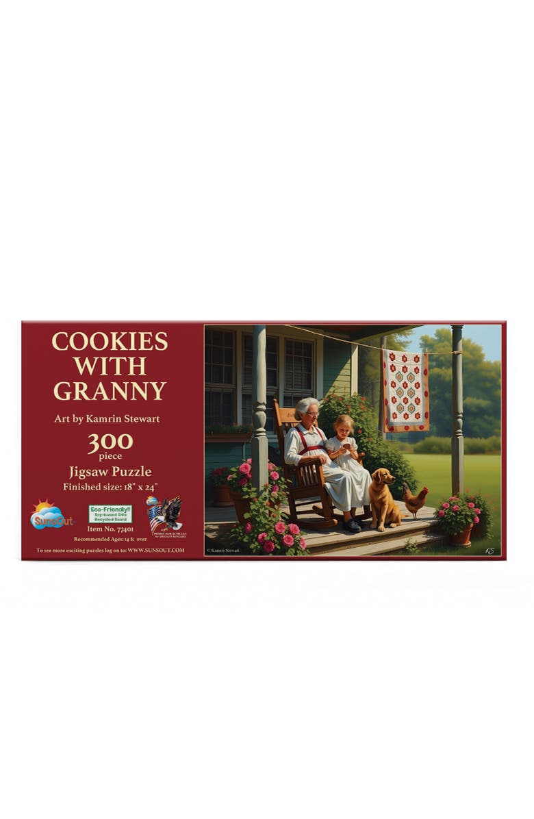 Sunsout Cookies with Granny 300 piece Jigsaw Puzzle for Adults, Alternate, color, Multicolor