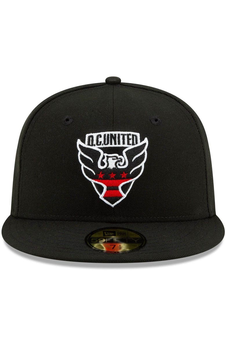 New Era Men's New Era Black D.C. United Primary Logo 59FIFTY Fitted Hat, Alternate, color, 