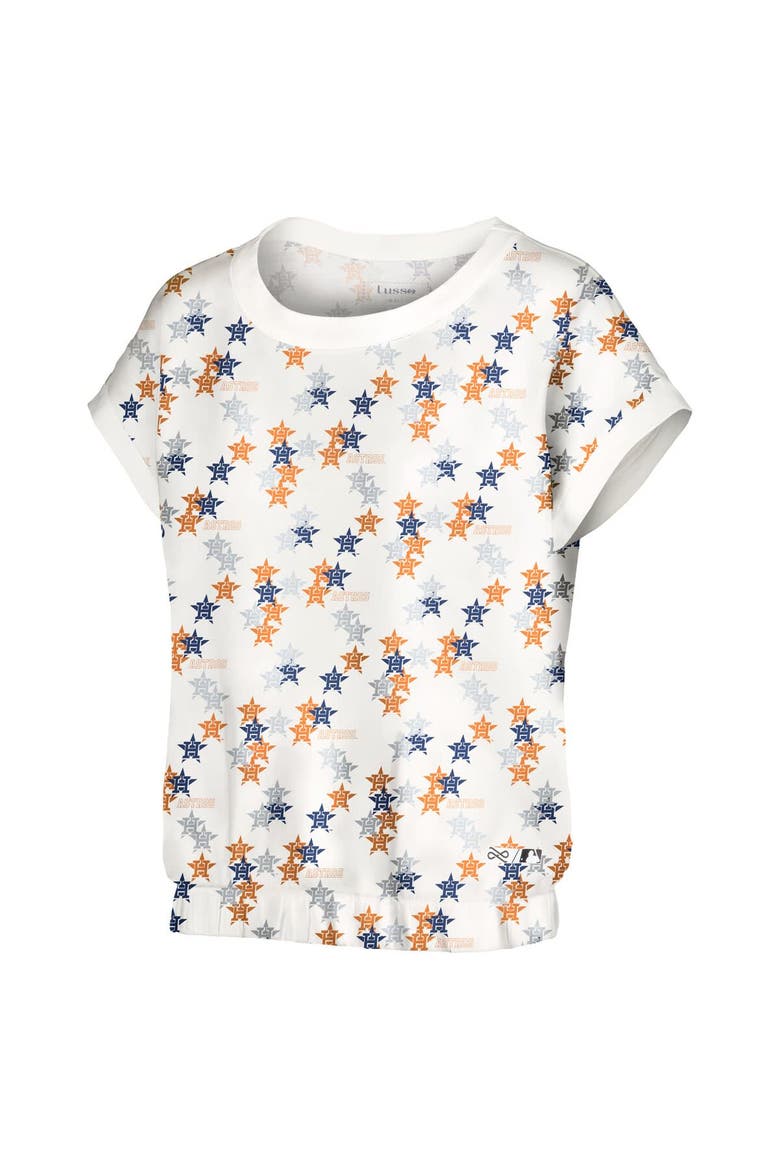 Women's Lusso  White Houston Astros Madge Dolman Tri-Blend T-Shirt, Alternate, color, White