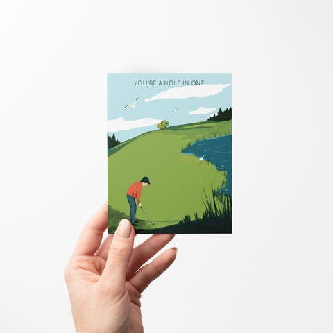 Love/Friendship Greeting Card Pack (3ct) "You
re A Hole In One"