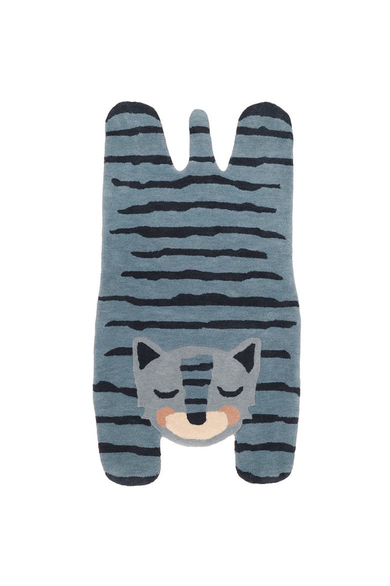 Blue Tigger Rug, Main, color, BlUE