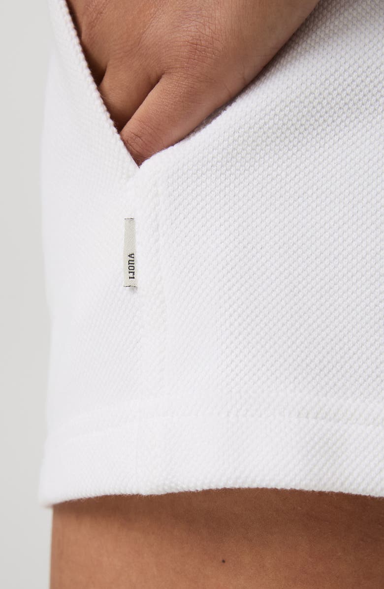 Vuori Cotton Blend Piquè Fleece Drawstring Shorts, Alternate, color, 