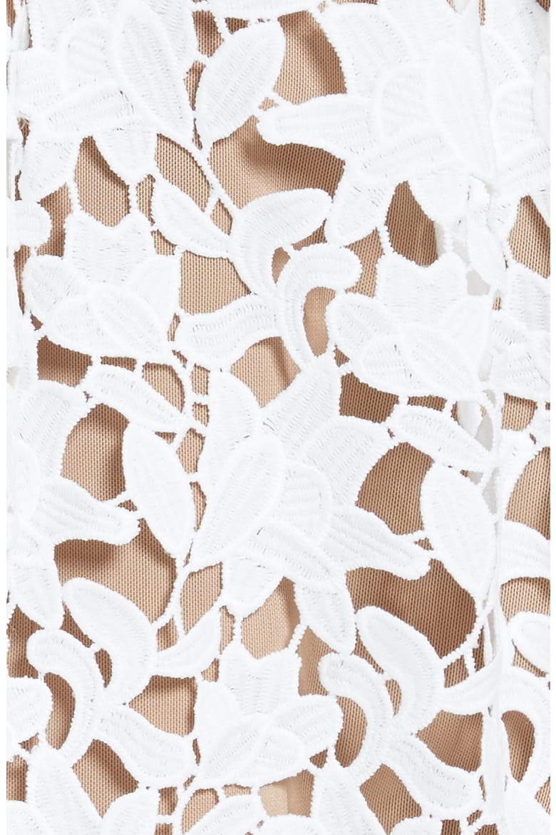 'Azaelea' Lace Fit & Flare Dress, Alternate, color, WHITE