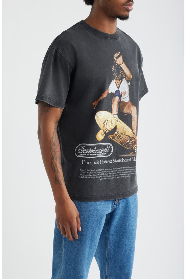 Skateboard Magazine Graphic Cotton T-Shirt, Alternate, color, WASHED BLACK