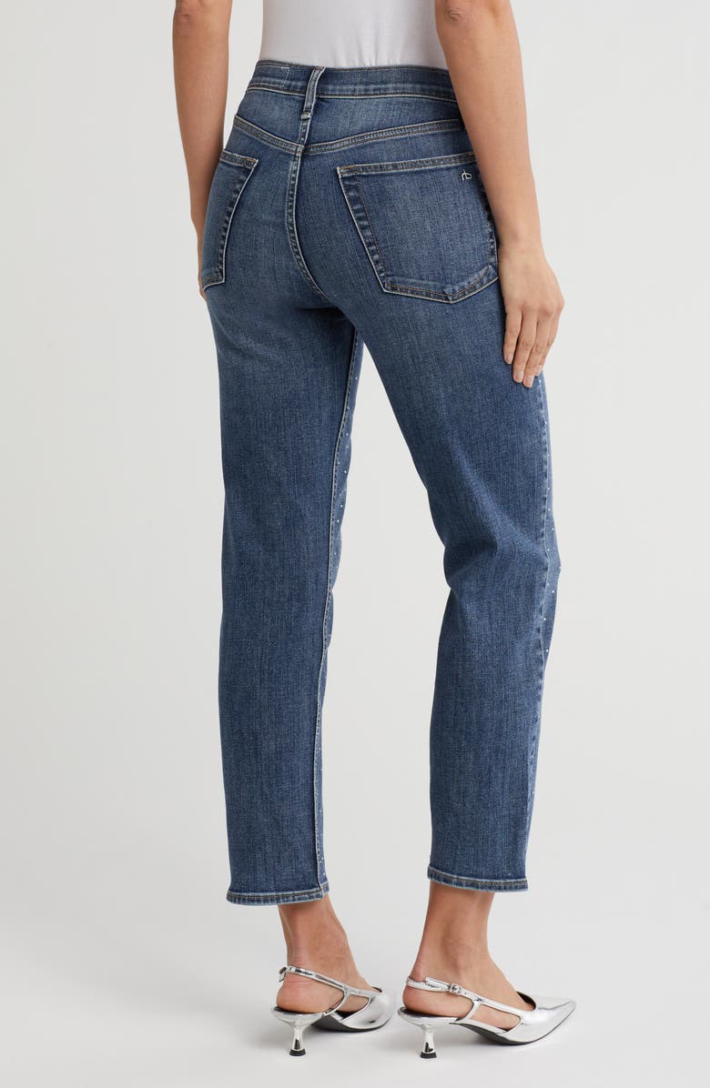 rag & bone Hattie Embellished Ankle Straight Leg Jeans, Alternate, color,