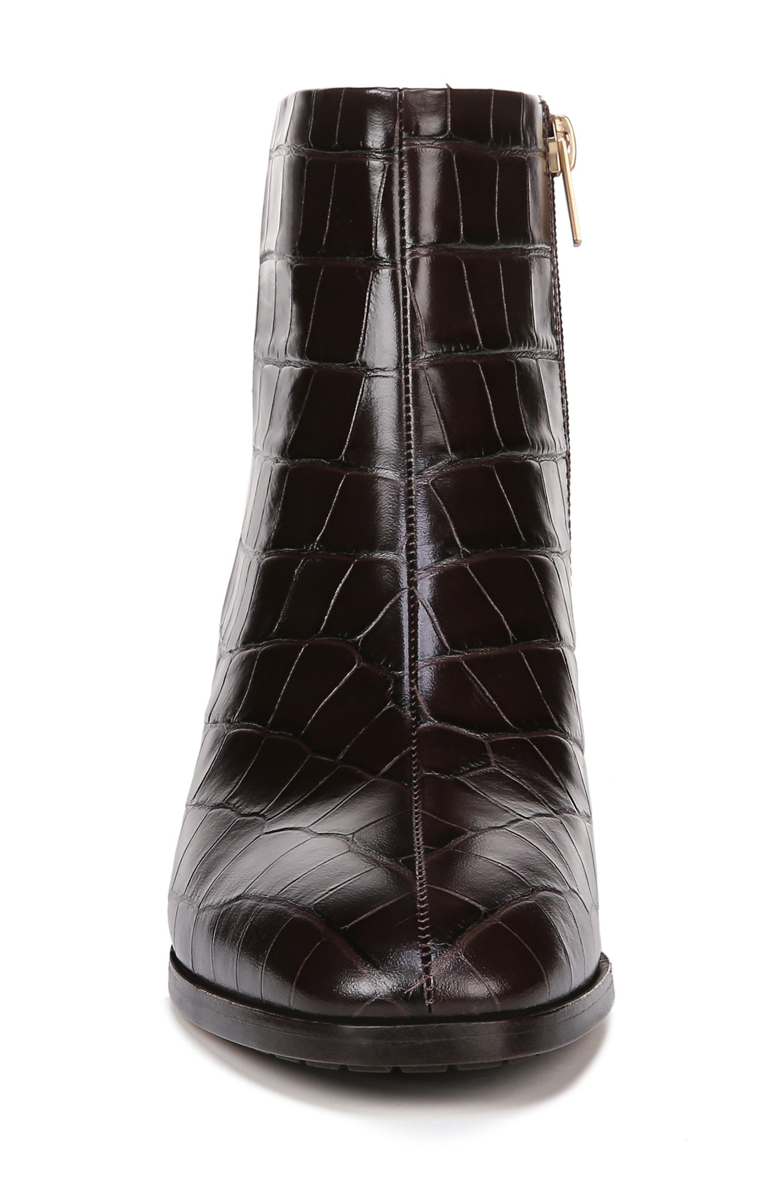 Sahira Bootie, Alternate, color, ESPRESSO CROC LEATHER