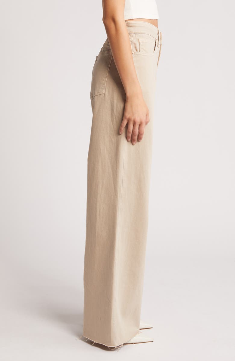 Good American Good Ease Relaxed Wide Leg Jeans, Alternate, color, Sand004