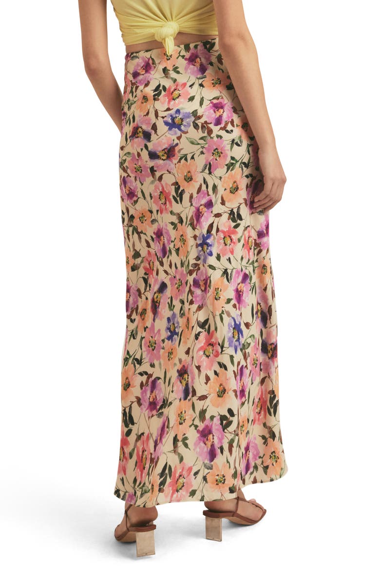Favorite Daughter The Gwen Floral Print Maxi Skirt, Alternate, color, Prosecco Floral